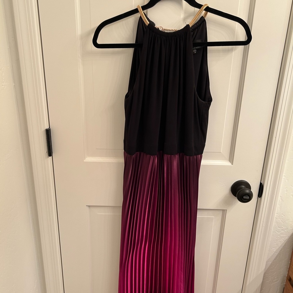 Xscape Black and Pink Maxi Dress